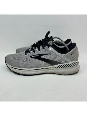 Brooks Adrenaline GTS 22 Mens Running Shoes Gray/Black Mesh Size 10